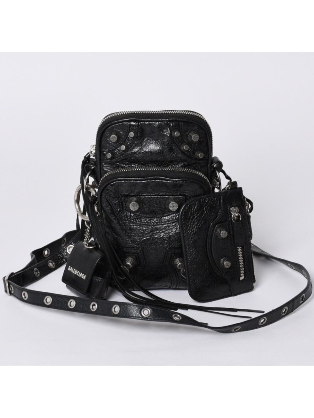 Balenciaga le Cagole Shoulder Bag Black Silver